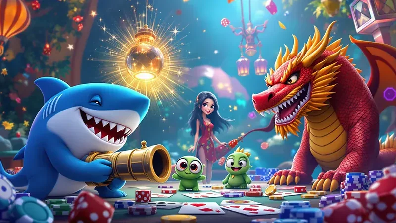 Arena tembak ikan mobile dengan target bawah laut berwarna